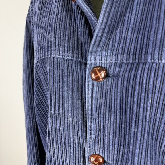 Vintage 90s NO FEAR Wide-Wale Corduroy Jacket, Faux Sherpa Collar, Made in Hong - Picture 8 of 14